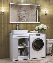 Vigo Мебель для ванной Urban 600-2-0 со столешницей под стиральную машину белая – фотография-3